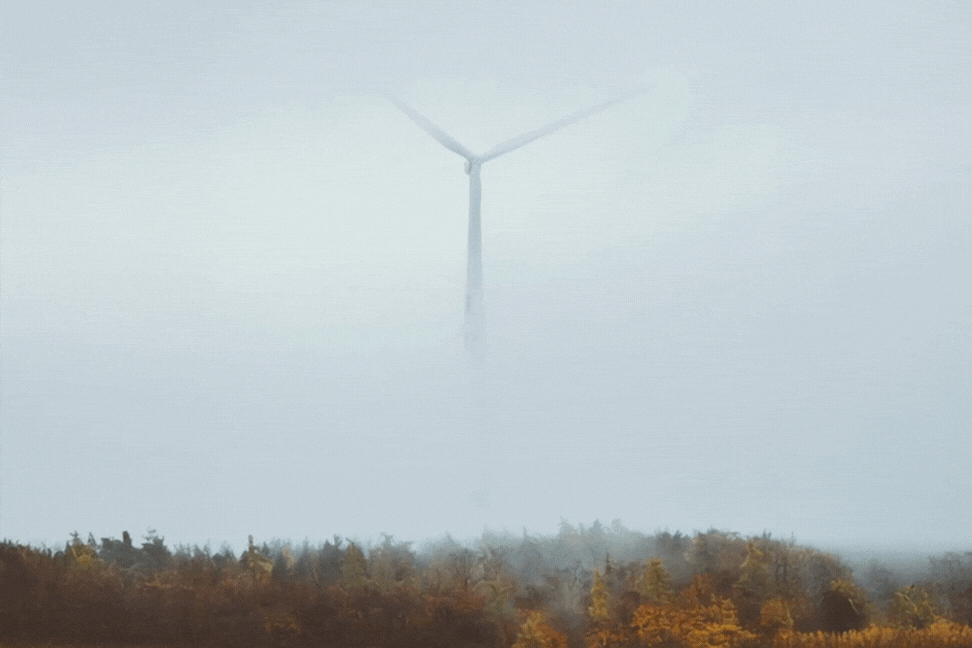 Windmill in the mist